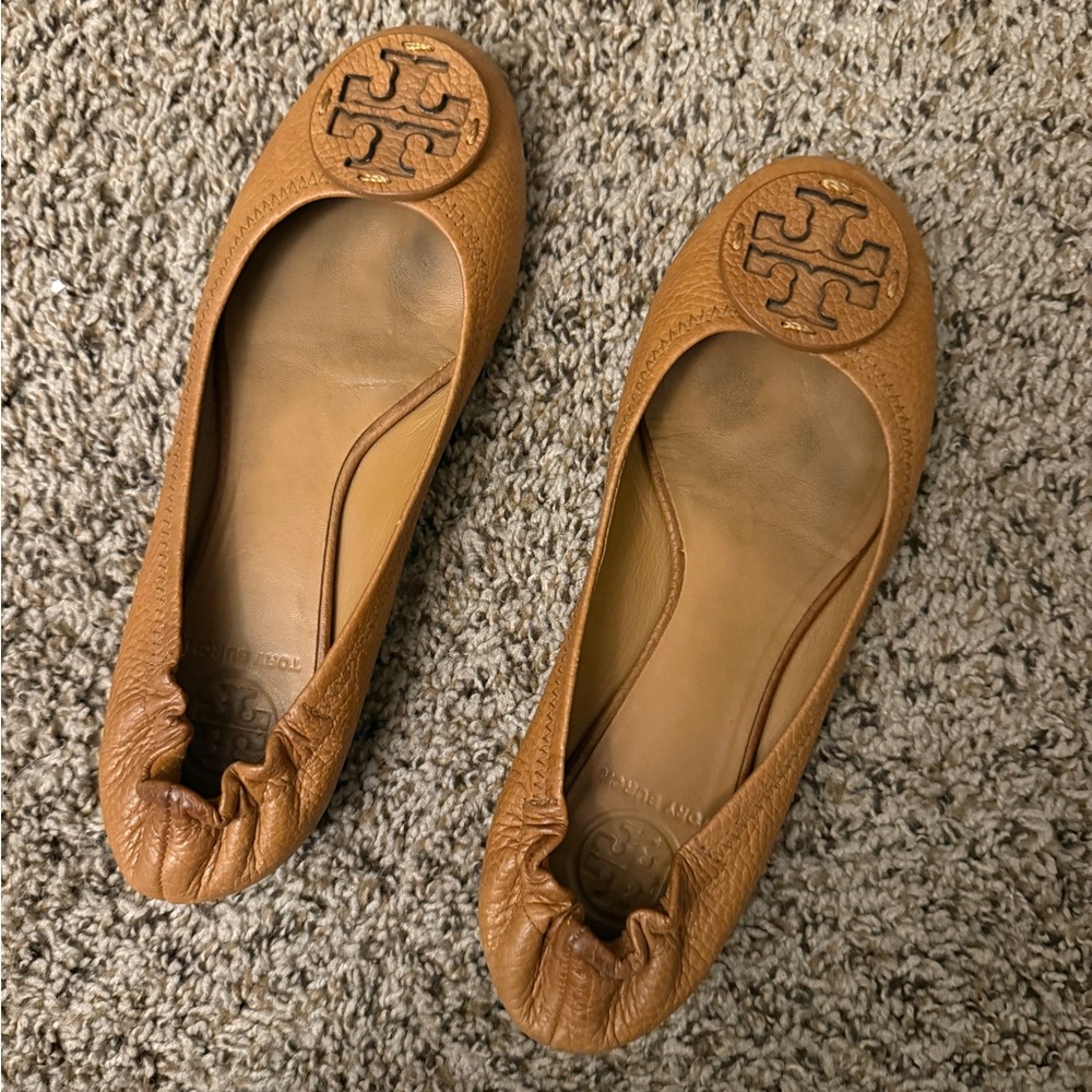 Tory Burch Brown Leather Loafers